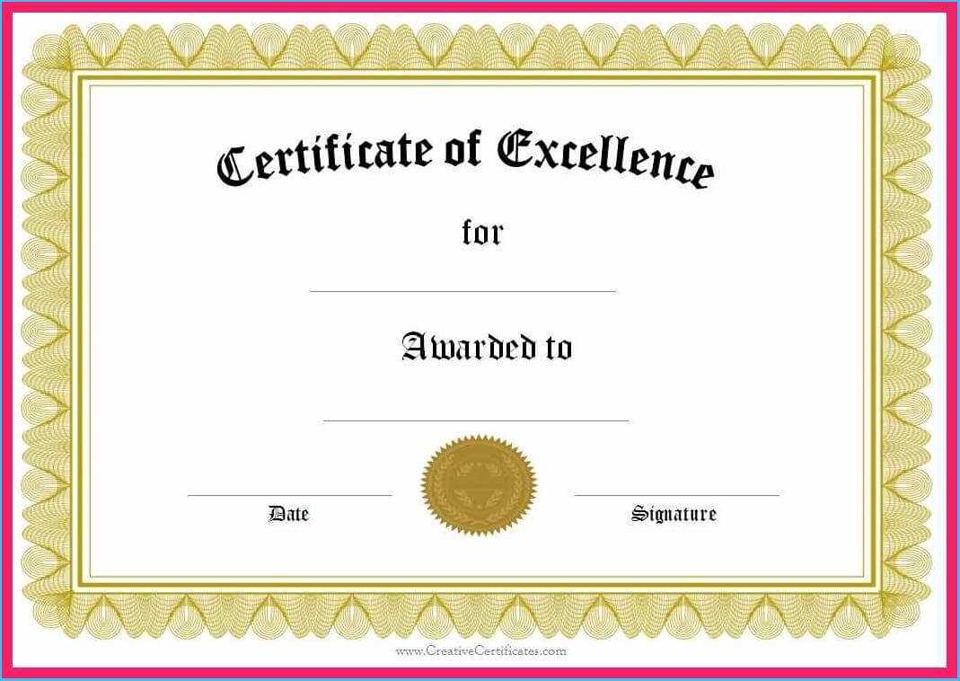 Attractive Winner Certificate Template To Make Printable With Winner Certificate Template