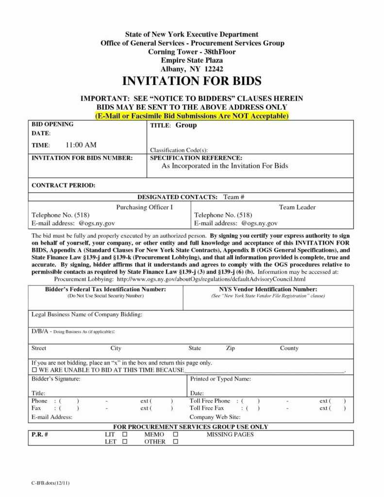 Auction Bid Cards Template