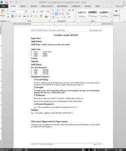 Audit Report As9100 Template As1200 4 In Iso 9001 Internal Audit Audit Report As9100 Template As1200 4 In Iso 9001 Internal Audit