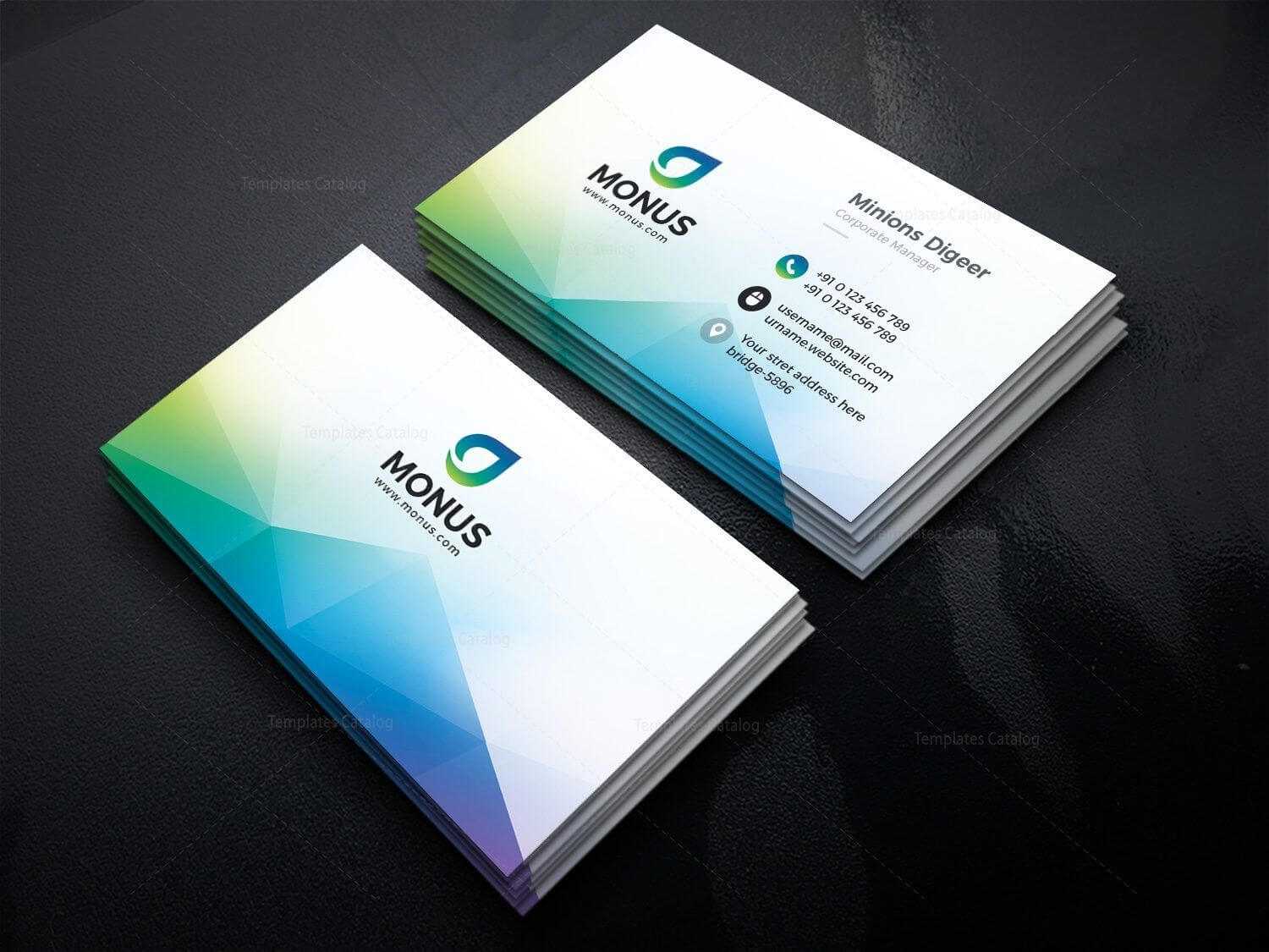 Aurora Modern Business Card Design Template 001593 | Office Intended For Modern Business Card Design Templates