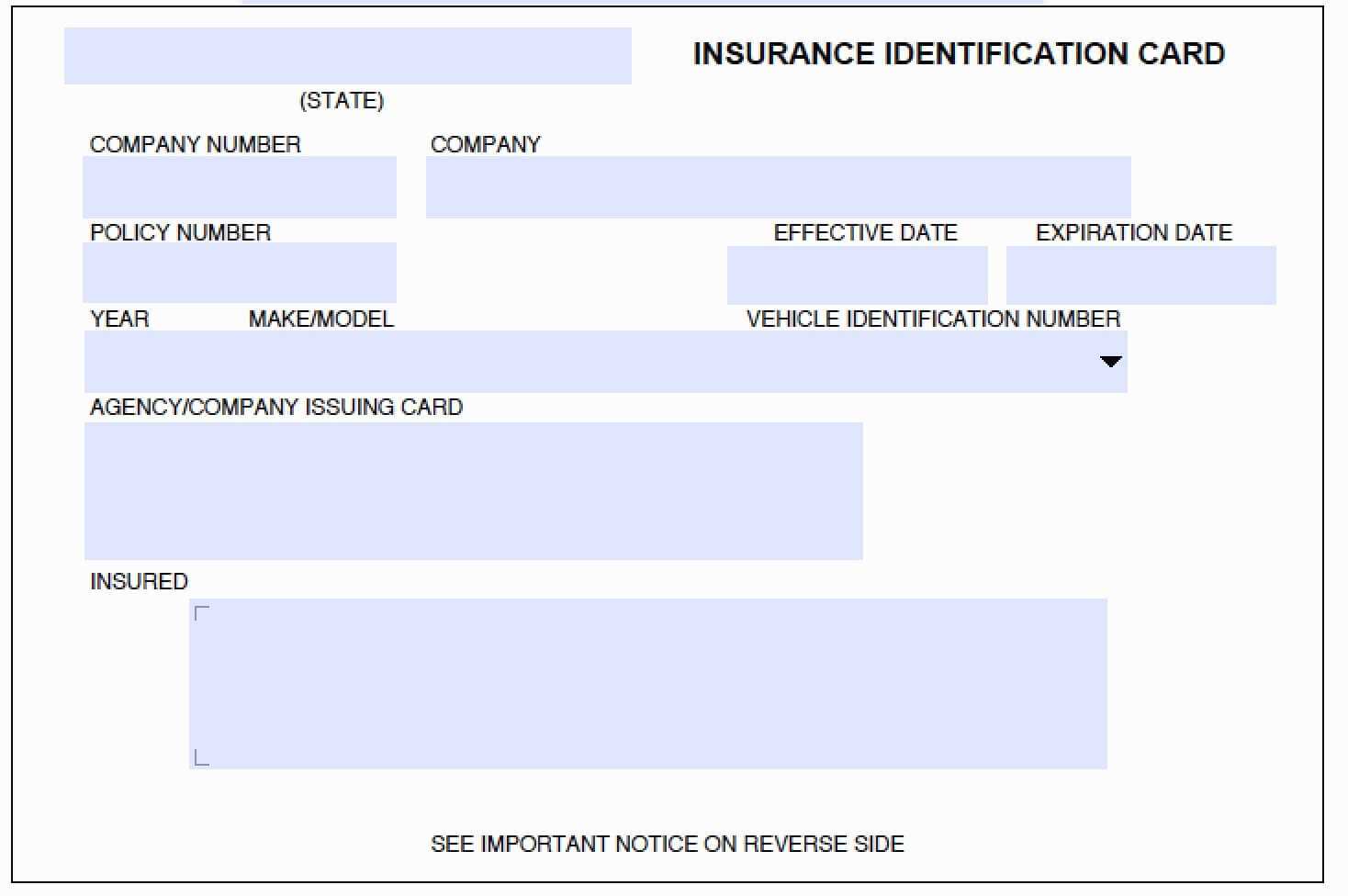 Auto Insurance Card Template Free Download Five Top Risks For Auto Insurance Card Template Free Download