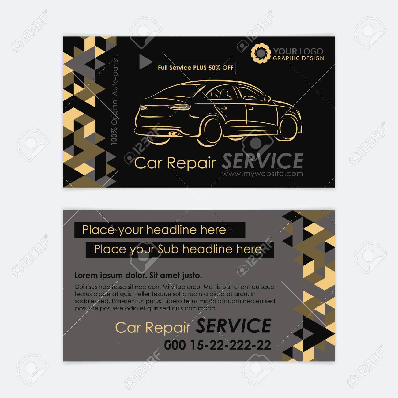 Automotive Service Business Card Template. Car Diagnostics And.. For Transport Business Cards Templates Free