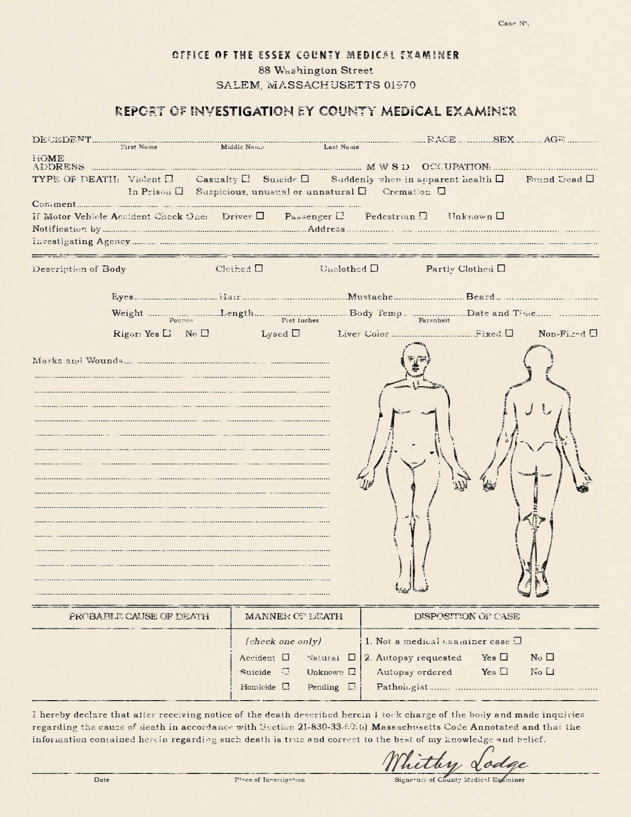 Autopsy Report Example Sample Form Coroners Template Uk Regarding Blank Autopsy Report Template