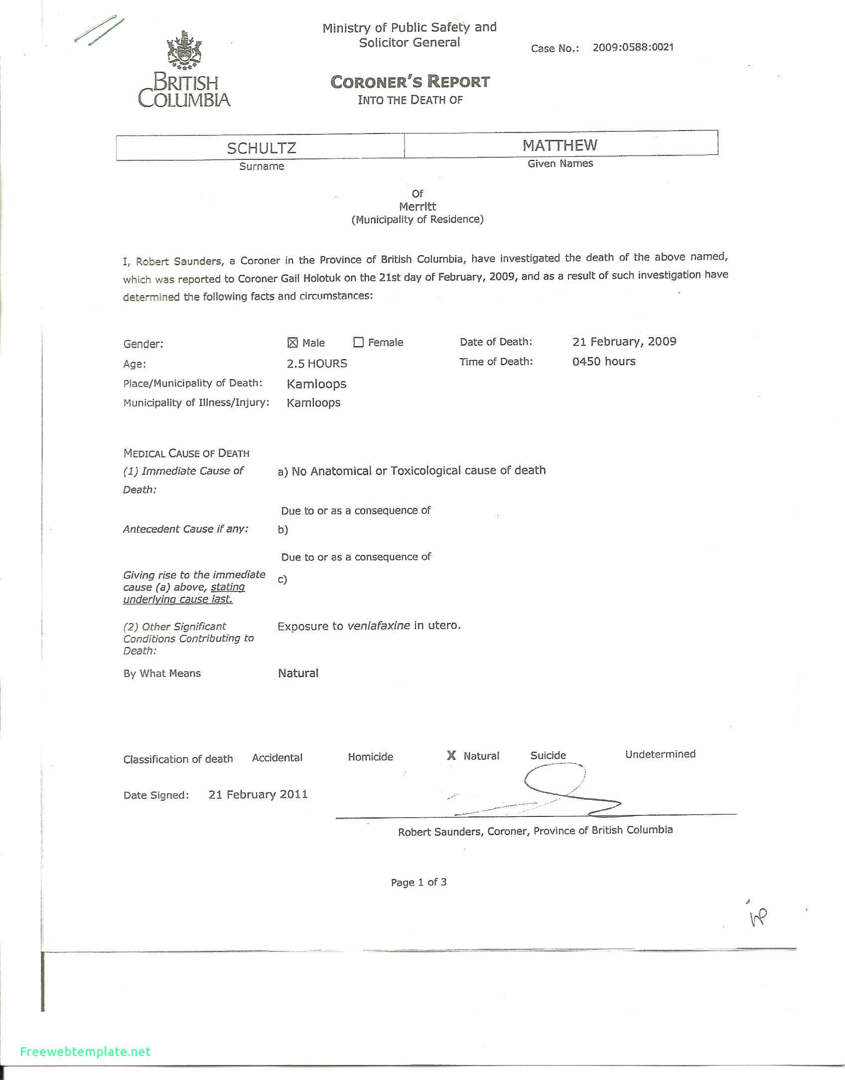Autopsy Report Late Blank Coroners Download Sample Form With Regard To Coroner's Report Template