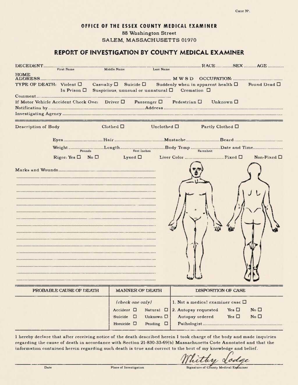 Autopsy Report Template The Stuffedolive Restaurant Google Within Blank Autopsy Report Template