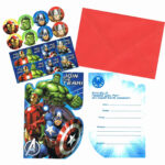Avengers Birthday Card Invitations Infinity War Party Pertaining To Avengers Birthday Card Template