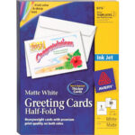 Avery® Greeting Card – 8 1/2" X 5 1/2" – Matte – 30 / Box – White With Regard To Quarter Fold Greeting Card Template