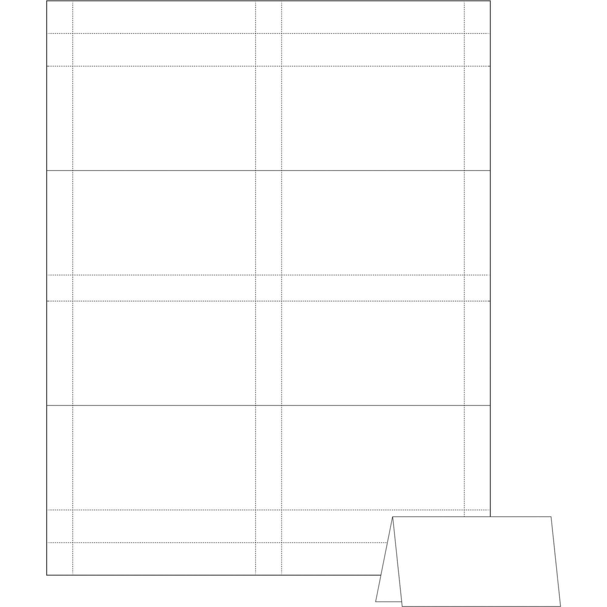 Avery Small Tent Card, White, 2 X 3 1/2, 4 Cards/sheet, 160/box Regarding Tent Card Template Word