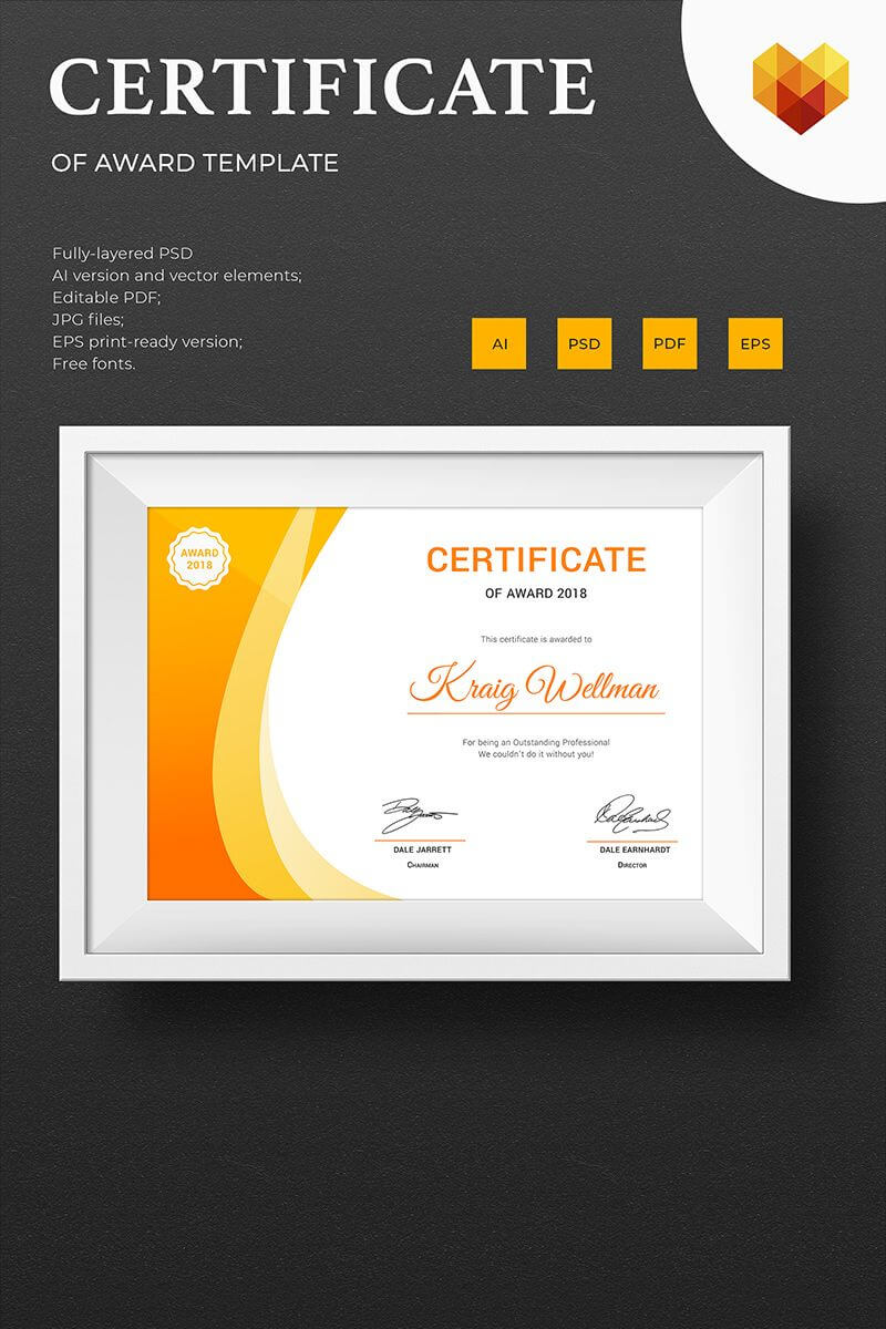 Award Certificate Template #73891 | Design Illustration Art Inside Small Certificate Template