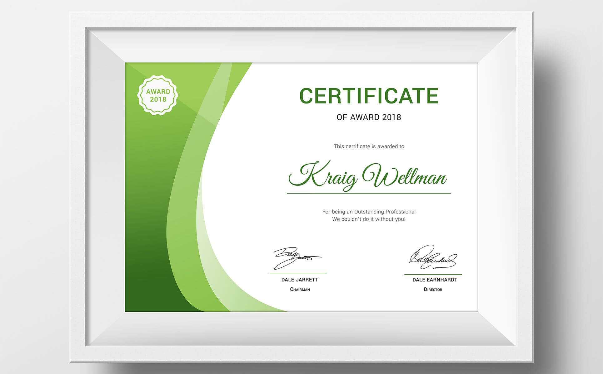 Award Certificate Template #73891 | Design Illustration Art Throughout Small Certificate Template