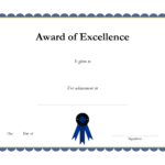 Award Template Certificate Borders | Award Of Excellenceis For Award Certificate Border Template