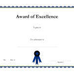 Award Template Certificate Borders | Award Of Excellenceis for Award Certificate Border Template