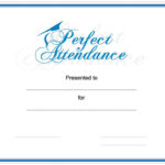 Award Your Student Or Employee For Perfect Attendance. This Inside Perfect Attendance Certificate Free Template