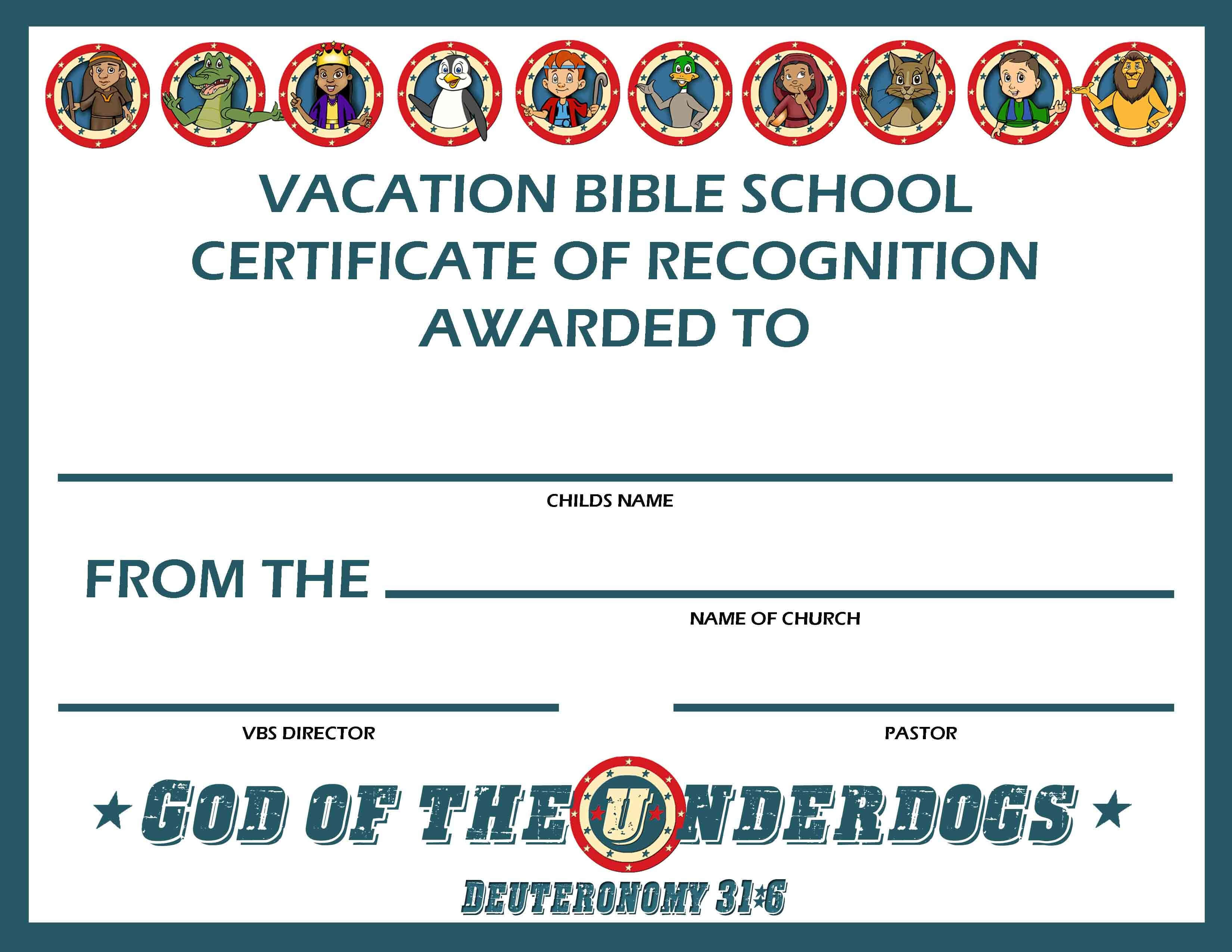 Awesome Collection For Vbs Certificate Template On Free For Free Vbs Certificate Templates