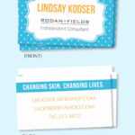 Awesome Rodan And Fields Business Cards Free Shipping Intended For Rodan And Fields Business Card Template