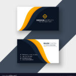 Awesome Yellow Business Card Template Regarding Visiting Card Illustrator Templates Download