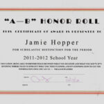 B Honor Roll Certificate Template A – Reeviewer.co With Regarding Honor Roll Certificate Template