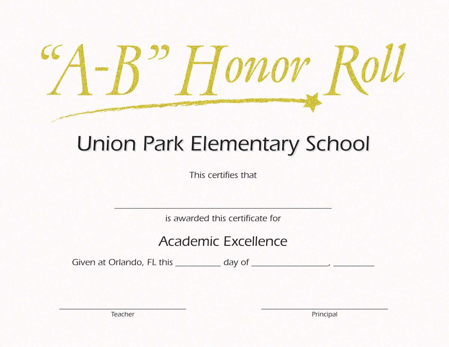 B Honor Roll Certificate Template Brochure Templates Inside Honor Roll Certificate Template