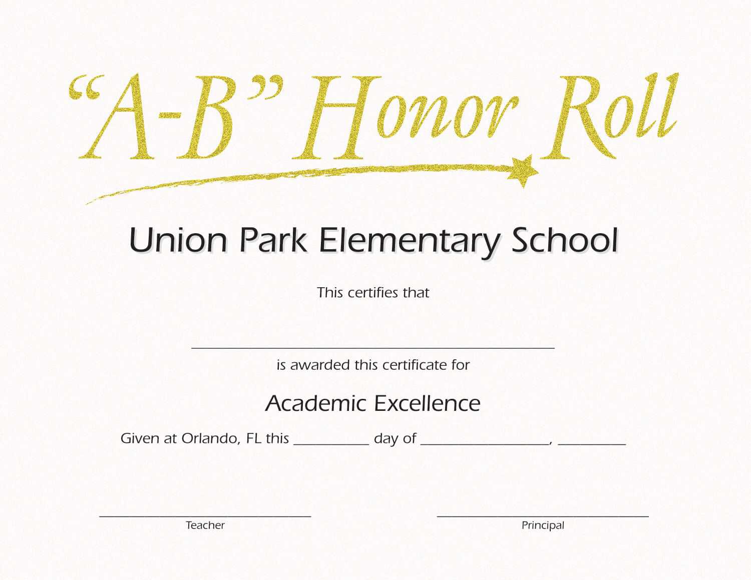 B Honor Roll Certificate Template Brochure Templates Inside Honor Roll Certificate Template