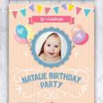 Baby Birthday Card Design Template Indesign Indd | Card Throughout Birthday Card Indesign Template