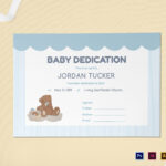 Baby Dedication Certificate Design Template In Psd, Word Regarding Baby Dedication Certificate Template