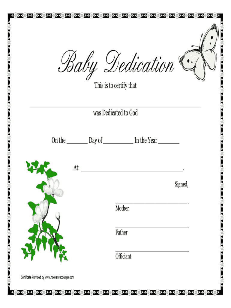 Baby Dedication Certificate Doc – Fill Online, Printable With Regard To Baby Christening Certificate Template