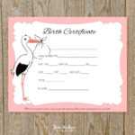 Baby Doll Birth Certificate Template Or With Free Printable In Baby Doll Birth Certificate Template