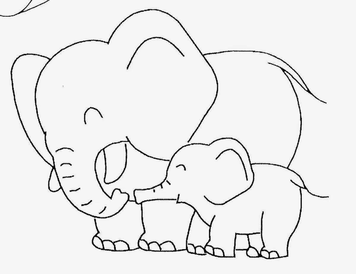 Baby Elephant Template | Baby Elephant Coloring Pictures Throughout Blank Elephant Template