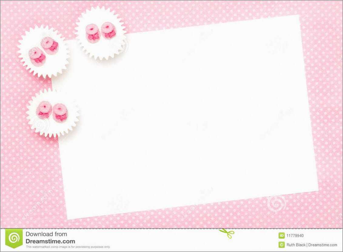 Baby Girl Christening Blank Invitation Template | Invitation Intended For Blank Christening Invitation Templates