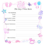 Baby Record Book Printable Pages – Google Search | Baby For Girl Birth Certificate Template
