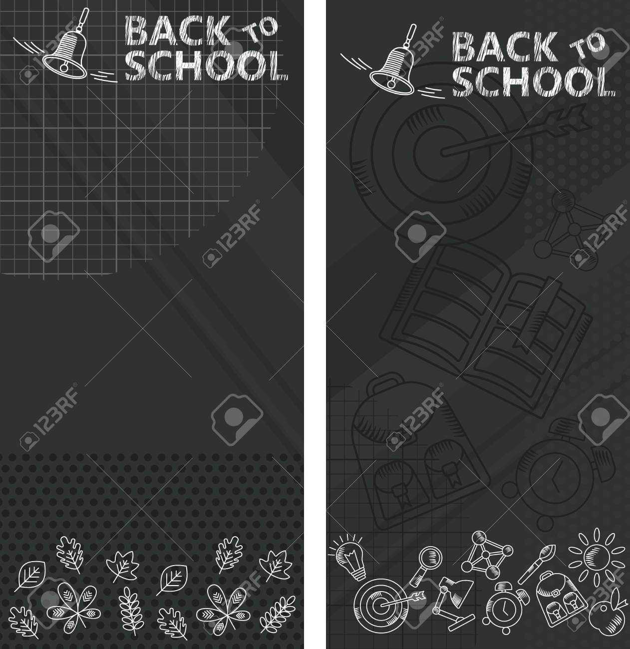 Back To School. Whiteboard In Classroom Poster And Banner Template.. Throughout Classroom Banner Template