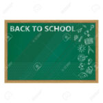 Back To School. Whiteboard In Classroom Poster And Banner Template.. With Classroom Banner Template