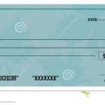 Bank Check / Cheque Template Stock Vector – Illustration Of Inside Large Blank Cheque Template