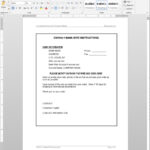 Bank Wire Instructions Guide Template | Csh104 1 Within Instruction Sheet Template Word