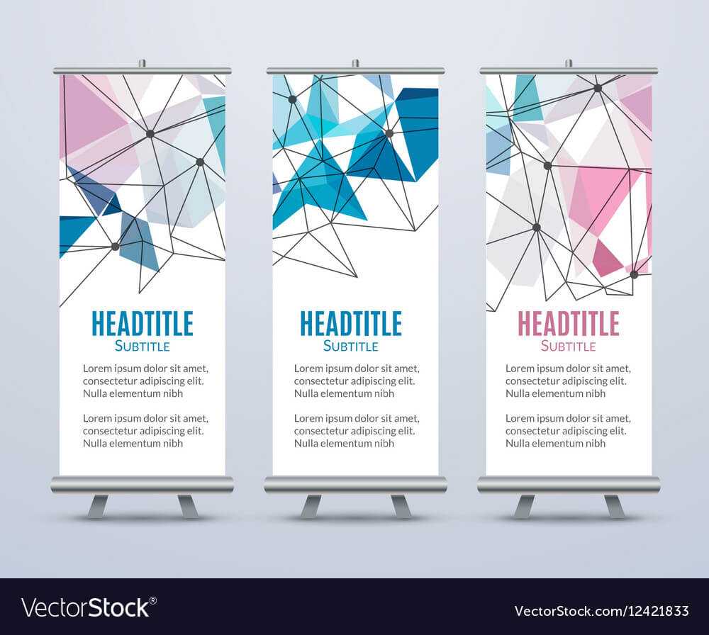 Banner Stand Design Template With Abstract Throughout Banner Stand Design Templates