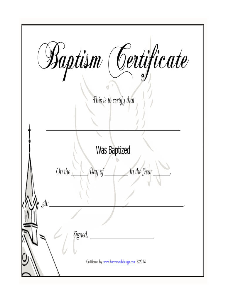 Baptism Certificate – Fill Online, Printable, Fillable Within Baptism Certificate Template Word