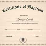 Baptism Certificate Template With Baptism Certificate Template Download