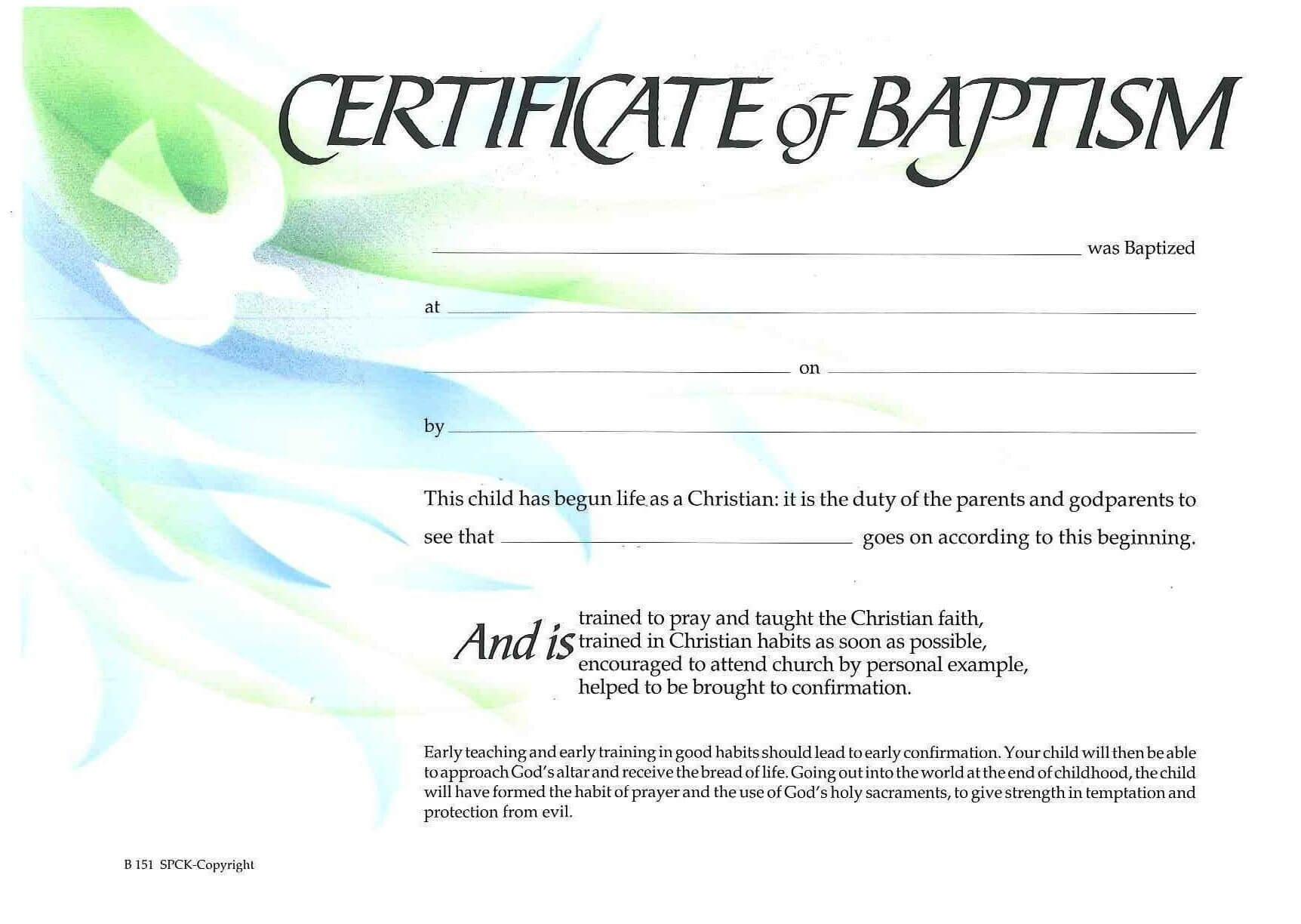 Baptism Certificate Xp4Eamuz | Sunday School | Certificate For Baptism Certificate Template Download
