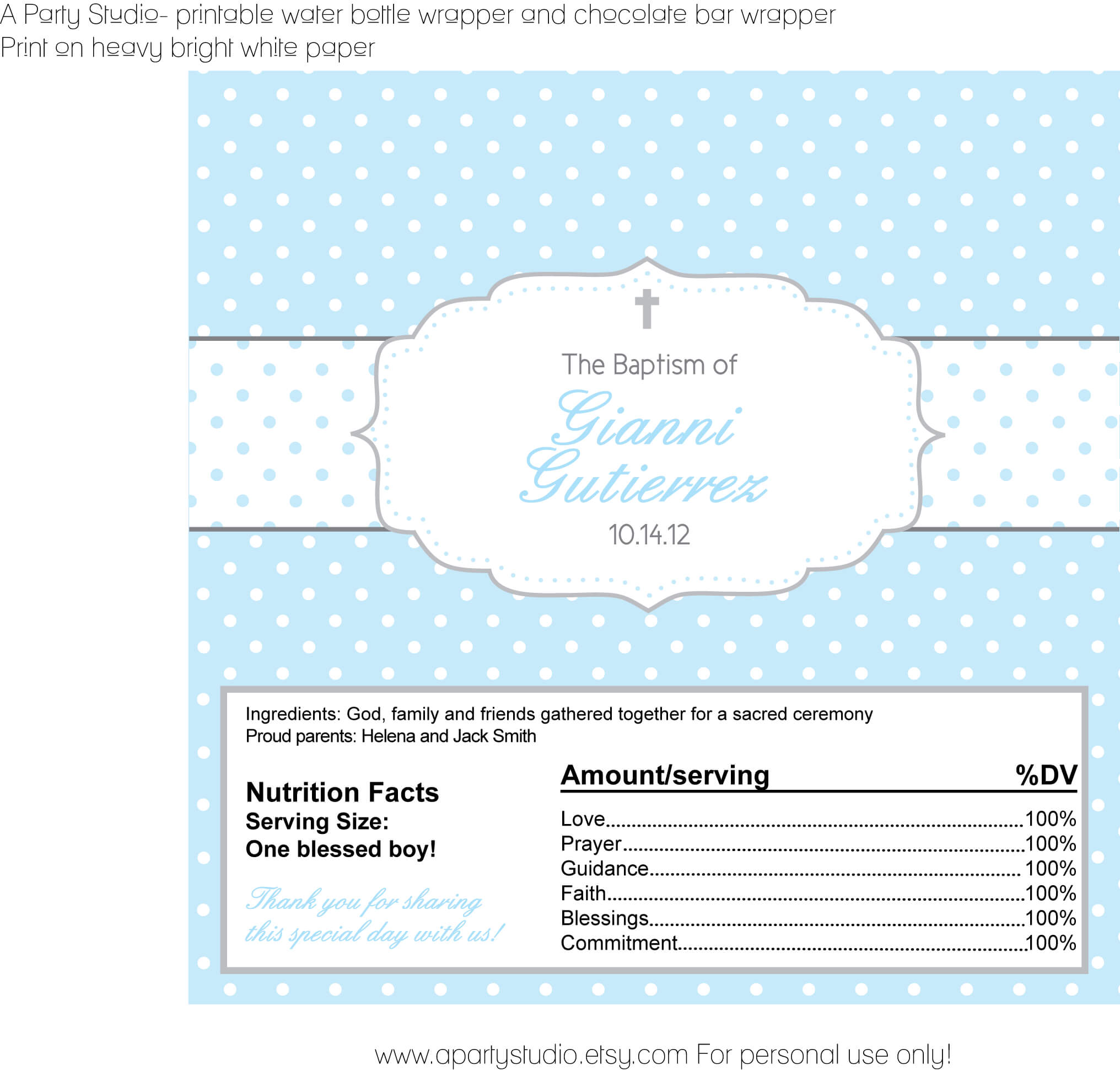 Baptism/christening | A Party Studio Pertaining To Christening Banner Template Free