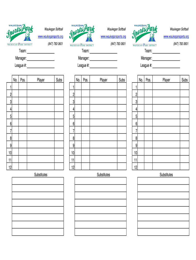 Baseball Lineup Sheets – Fill Online, Printable, Fillable For Baseball Lineup Card Template