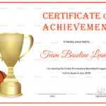 Basketball Achievement Certificate Template With Regard To Basketball Certificate Template