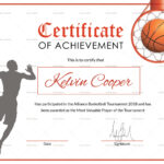 Basketball Award Achievement Certificate Template Inside Basketball Certificate Template