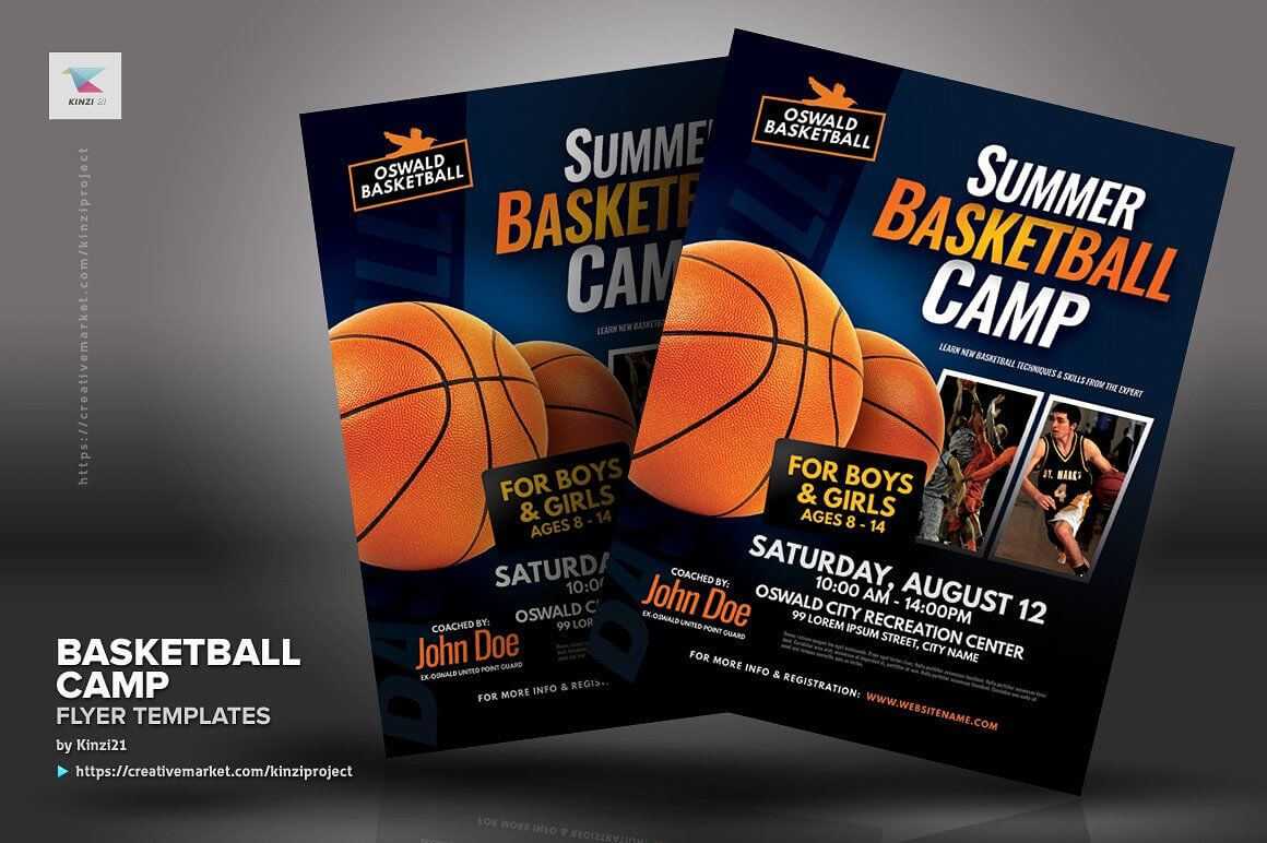 Basketball Camp Flyer Templates #inches#letter#placing Inside Basketball Camp Brochure Template