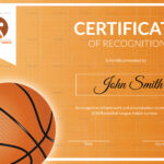 Basketball Recognition Certificate Template Pertaining To Basketball Certificate Template