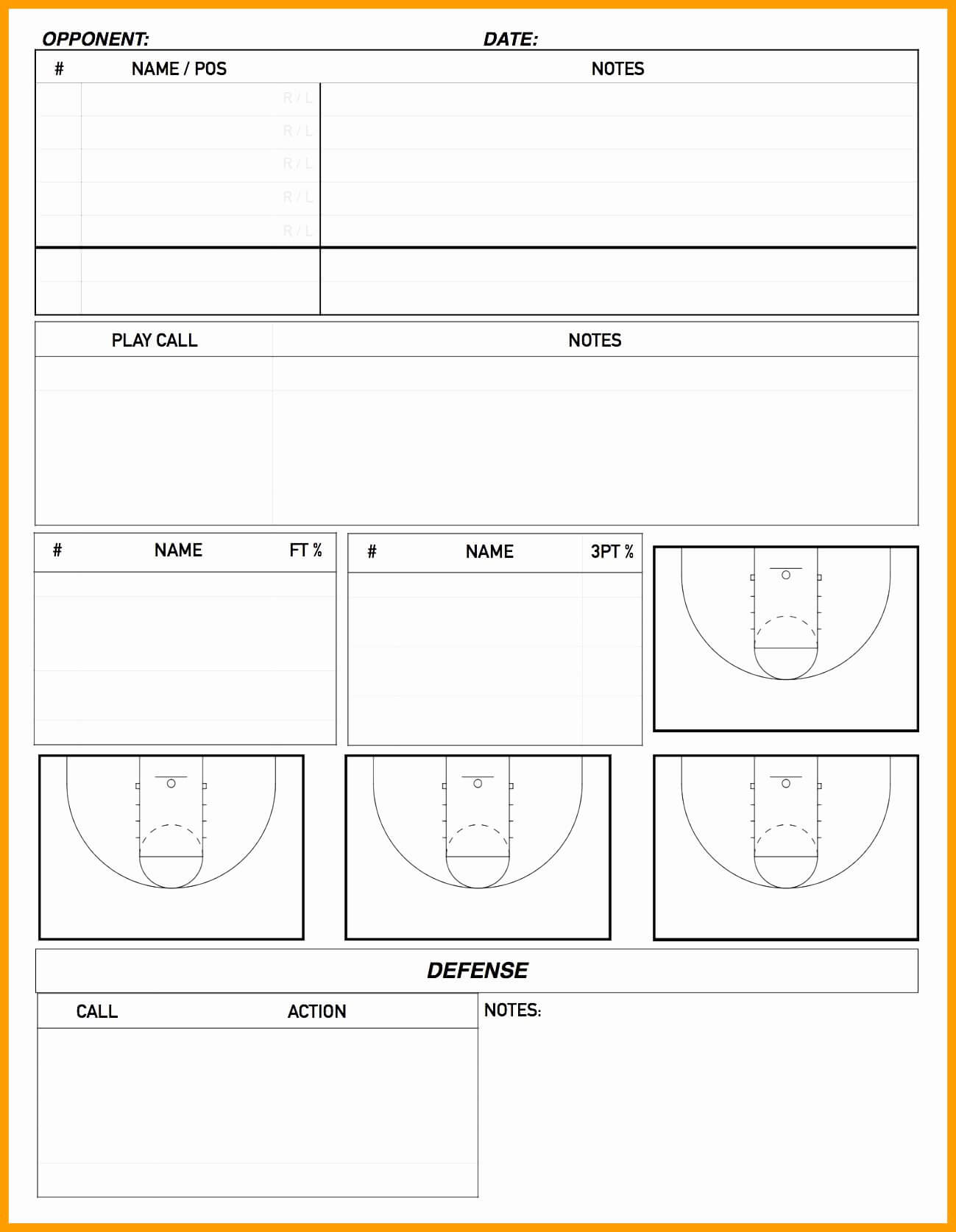 Basketball Scouting Report Template Inspirational Basketball With Regard To Scouting Report Basketball Template