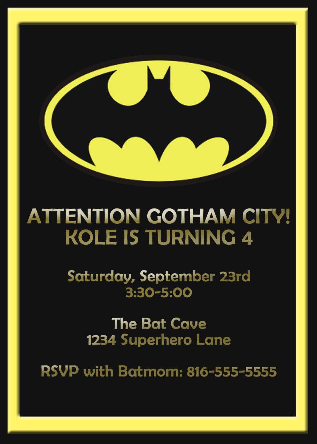 Batman Birthday Card Template - Google Search | Card Shop Pertaining To Batman Birthday Card Template