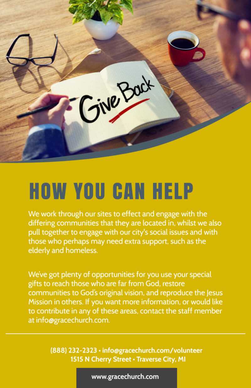 Be A Volunteer Church Flyer Template With Volunteer Brochure Template