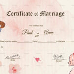 Beautiful Antique Marriage Certificate Template Throughout Beautiful Certificate Templates