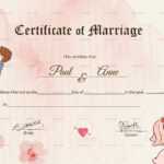 Beautiful Antique Marriage Certificate Template Throughout Beautiful Certificate Templates