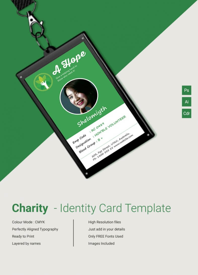 Beautiful Charity Identity Card Template | Free & Premium With Regard To Sample Of Id Card Template